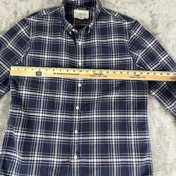 Denim & Supply Ralph Lauren Shirt Mens Medium Regular Fit Utility Button Plaid - Picture 2 of 7